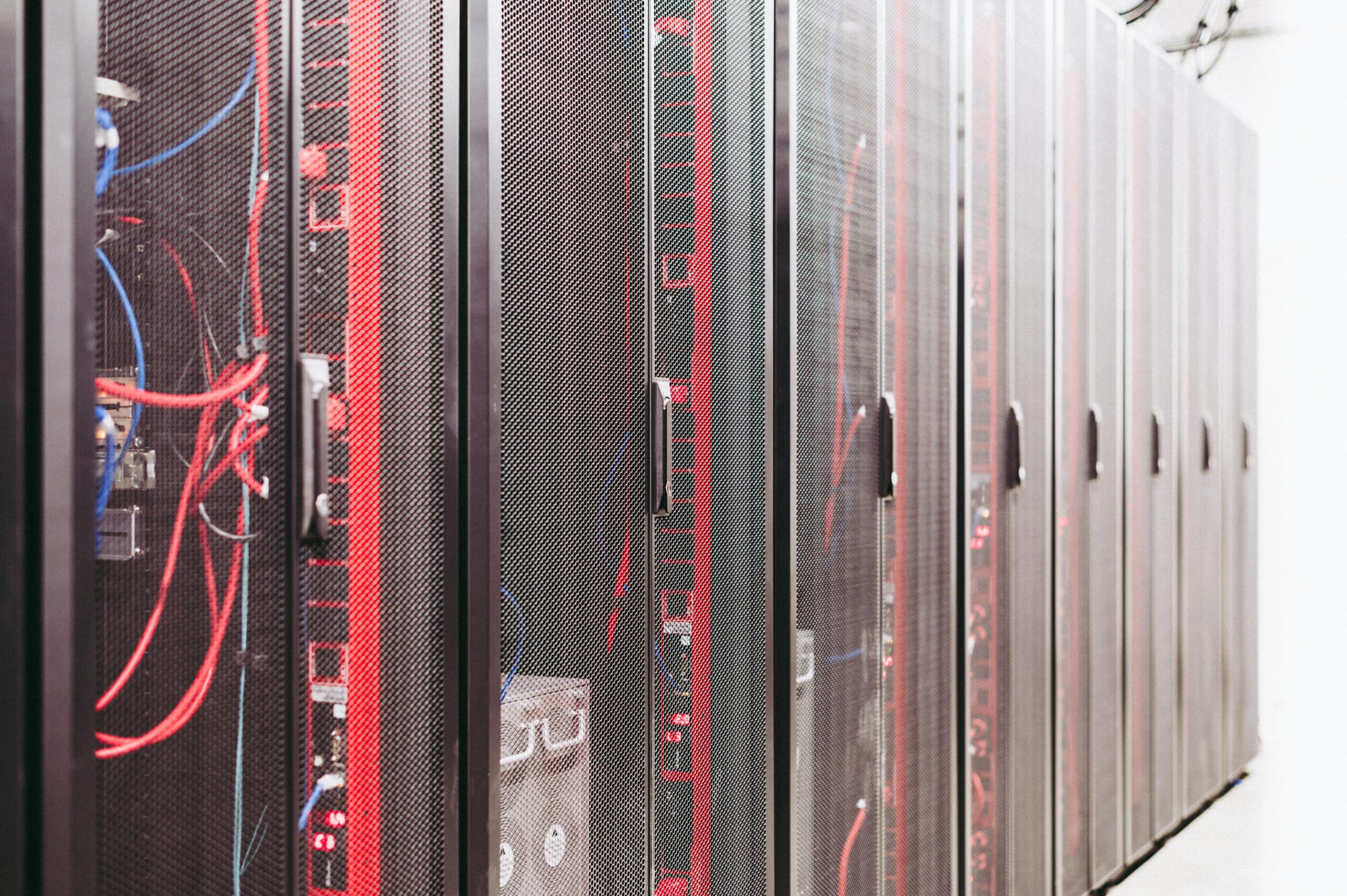 Server racks in a modern data centre