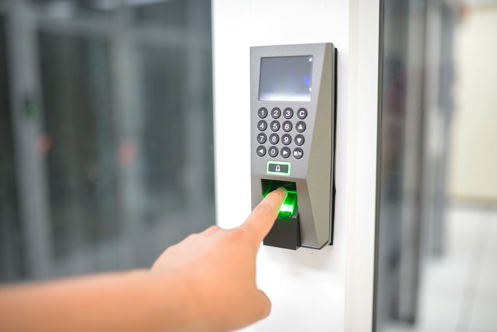 Fingerprint scanner controlling secure entry, representing identity as the new control plane