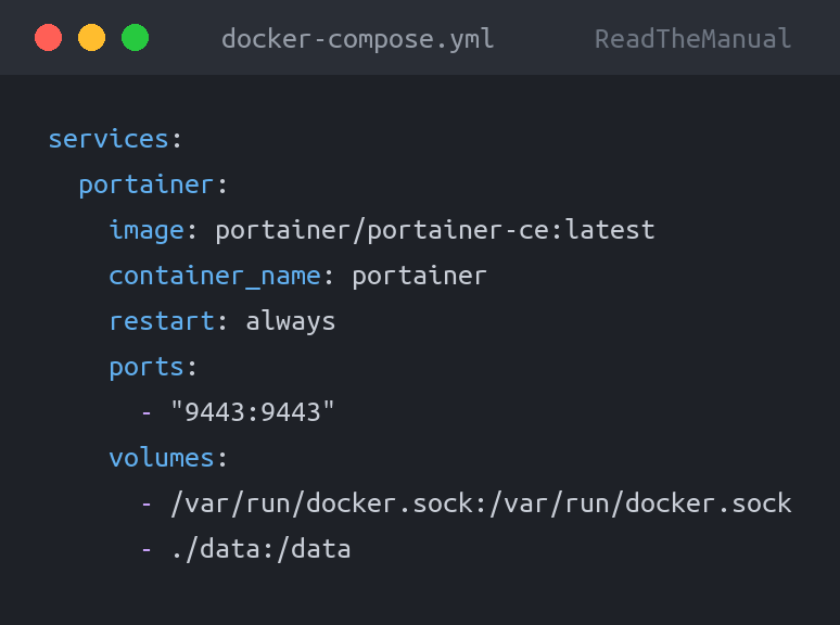 docker-compose.yml used in the guide: Portainer on Raspberry Pi 5: See What Your Conta