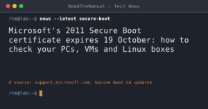 Terminal-style title card: Microsoft's 2011 Secure Boot certificate expires 19 October, how to check your PCs, VMs and Linux boxes